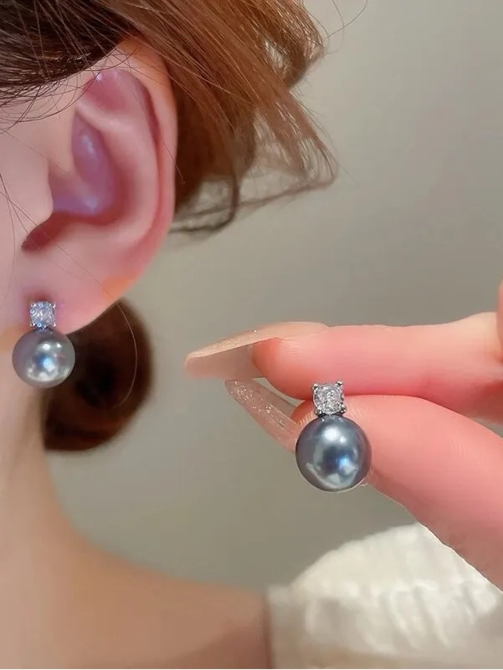 3/$30 NWT Zircon Imitation Pearl Stud Earrings